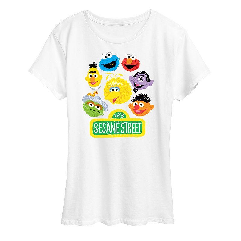 Women's Sesame Street Group Graphic Tee, Girl's,  Product Image