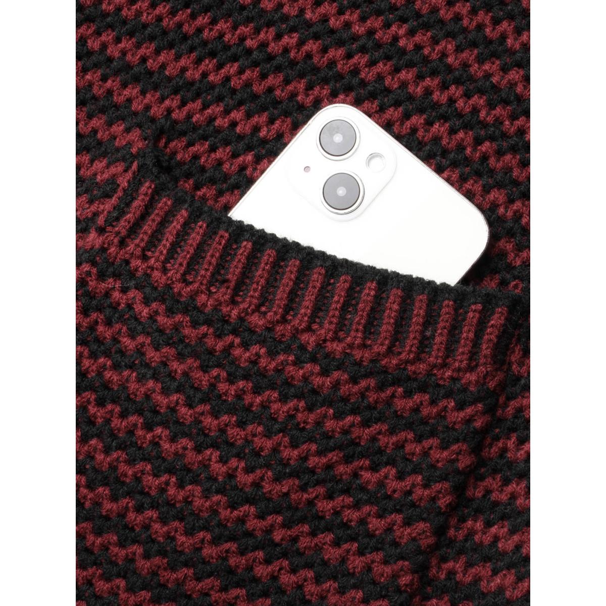 Plus Size Collared Pockets Open-Front Long Cardigan Deepred Women Casual Loose Long Sleeve Everyday Cardigans BloomChic 12/L Product Image