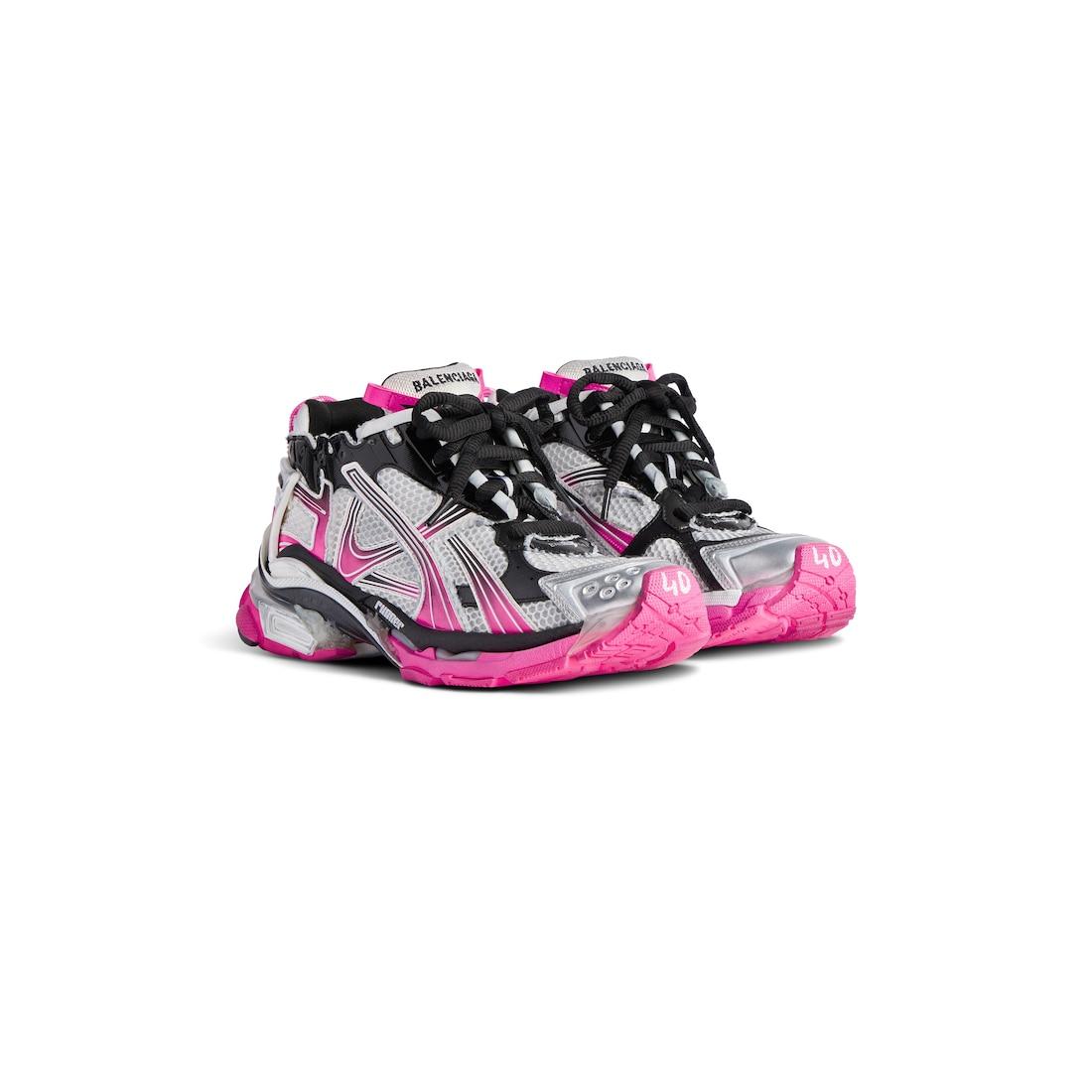 Women's Runner Gradient Sneaker  in White/pink/black Product Image