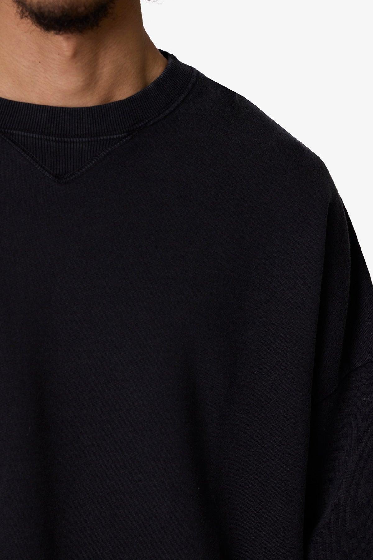 Cropped Crewneck - Washed Black Product Image