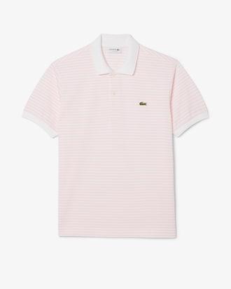Men's Classic Fit L.12.12 Striped Petit Piqué Polo Product Image