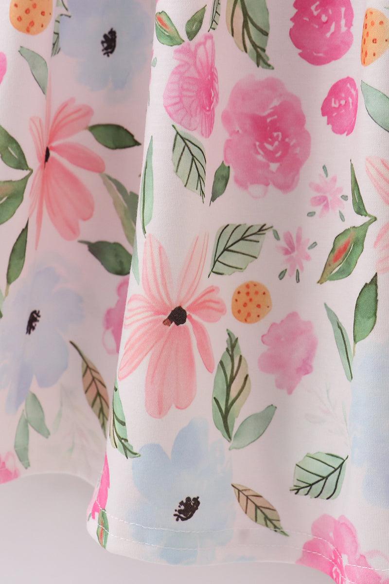 Bow applique print mom&me dress Product Image