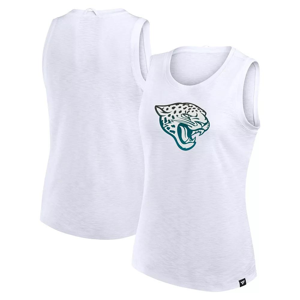 Women's Fanatics White Jacksonville Jaguars Slub Tank Top,  Product Image
