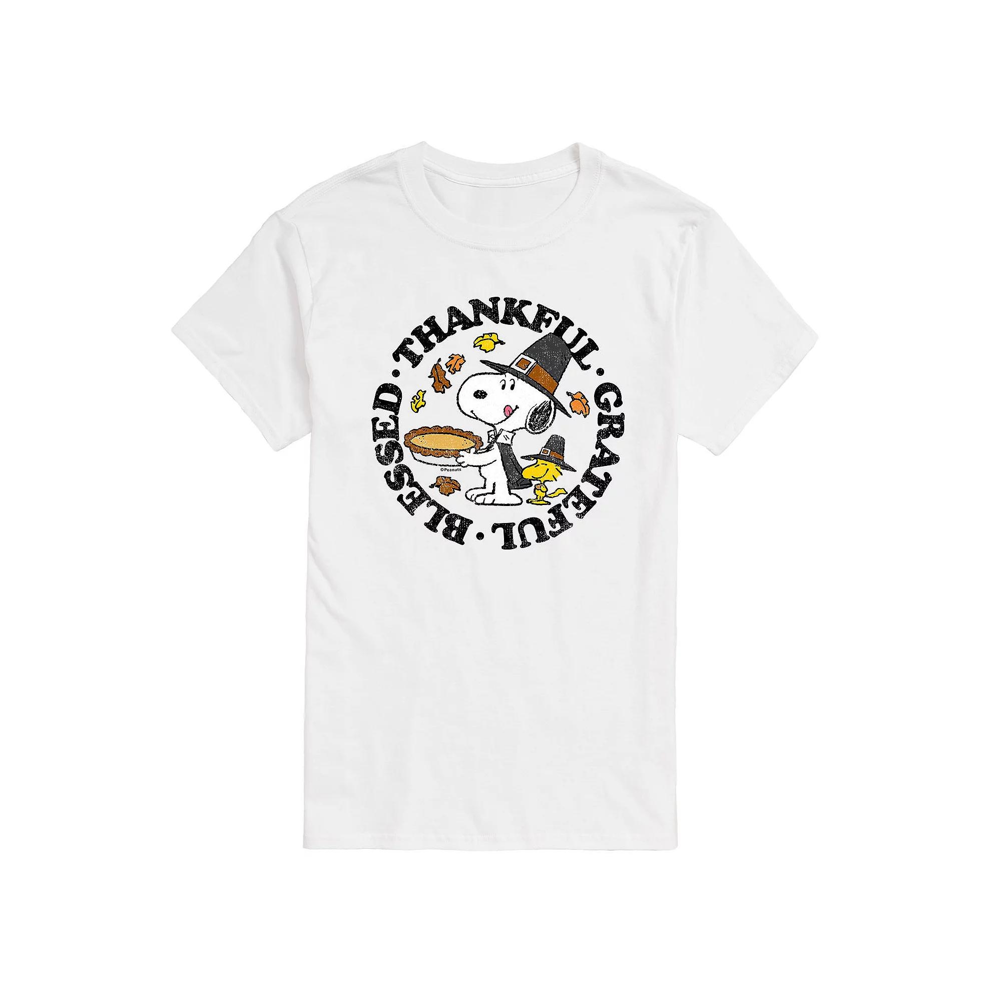 Men's Peanuts Thankful Grateful Blessed Tee,  Product Image