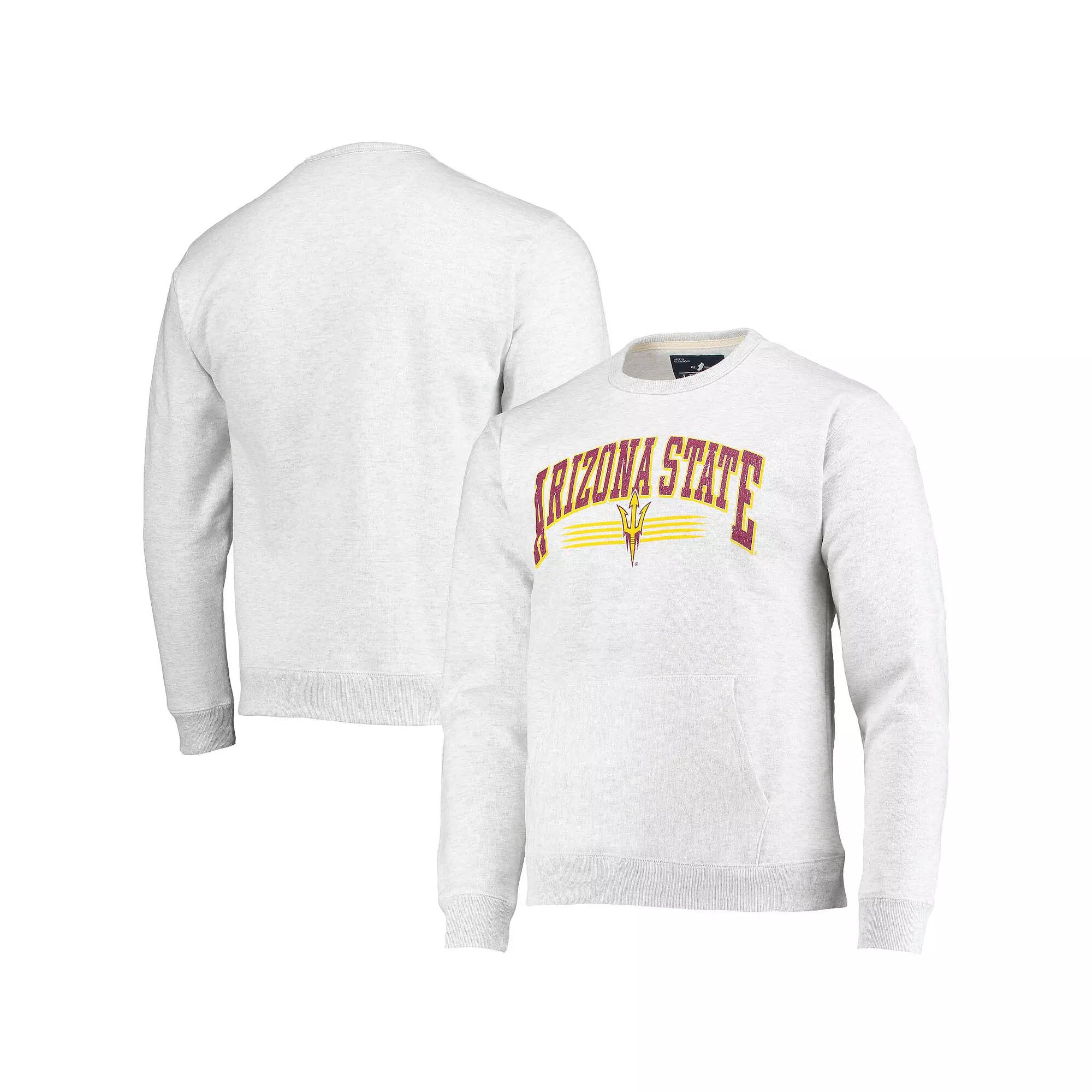 Men's League Collegiate Wear Heathered Gray Arizona State Sun Devils Upperclassman Pocket Pullover Sweatshirt,  Product Image