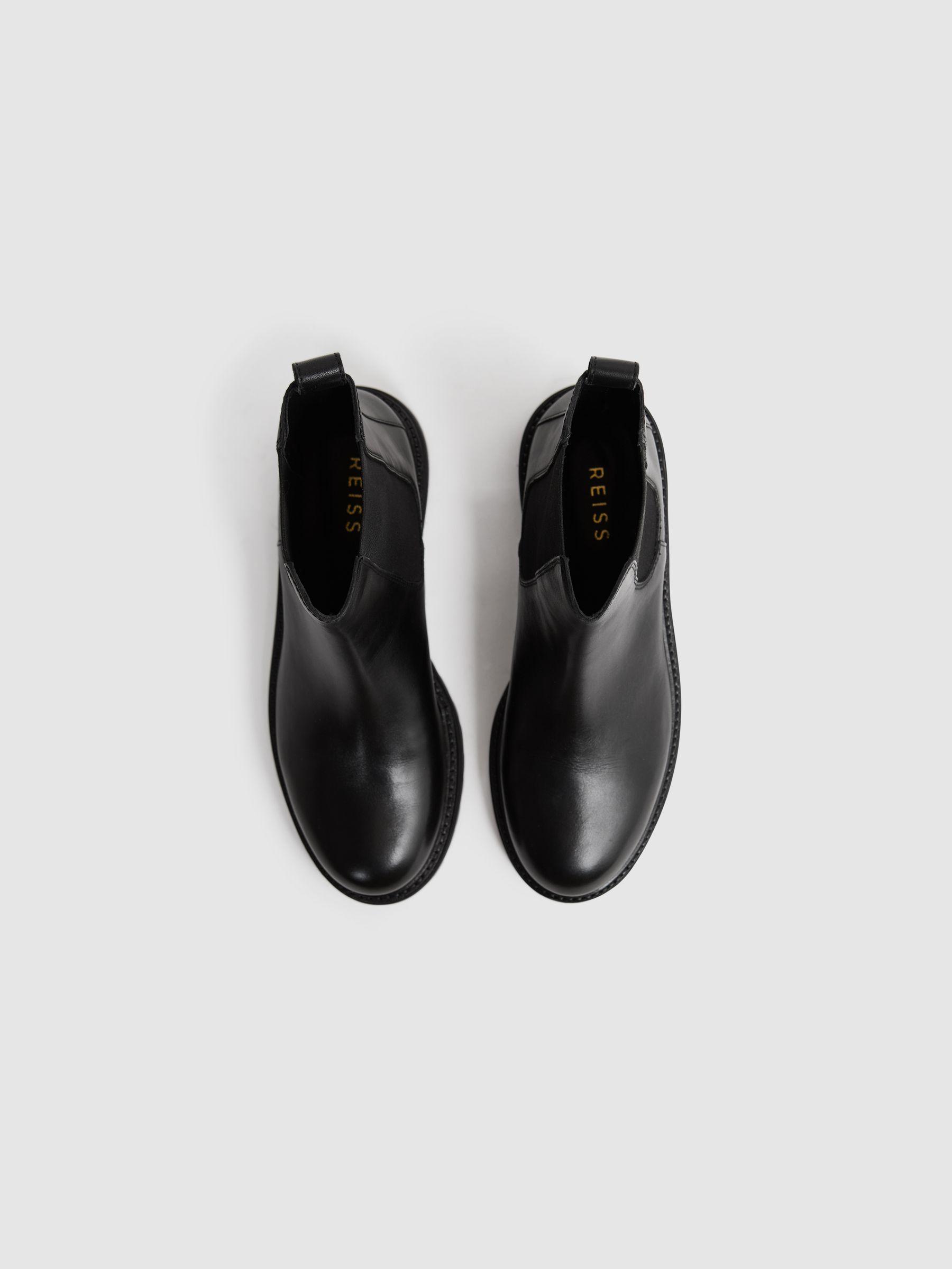 Leather Chelsea Boots in Black Product Image