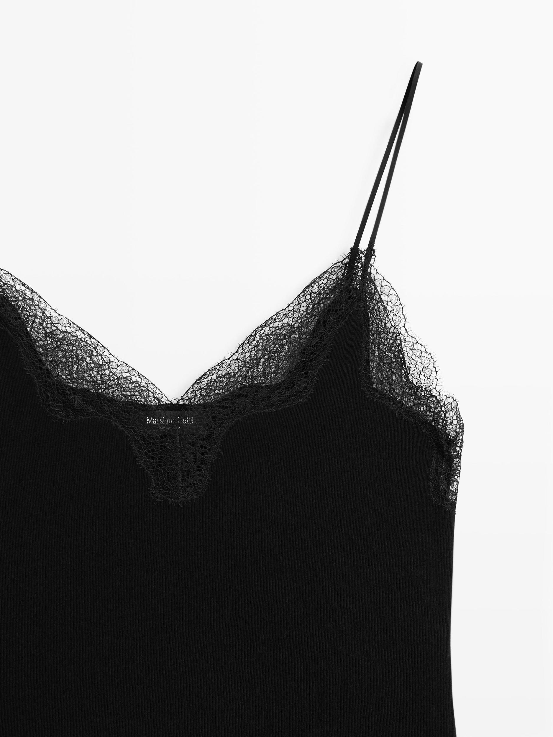 Camisole top with lace detail Product Image