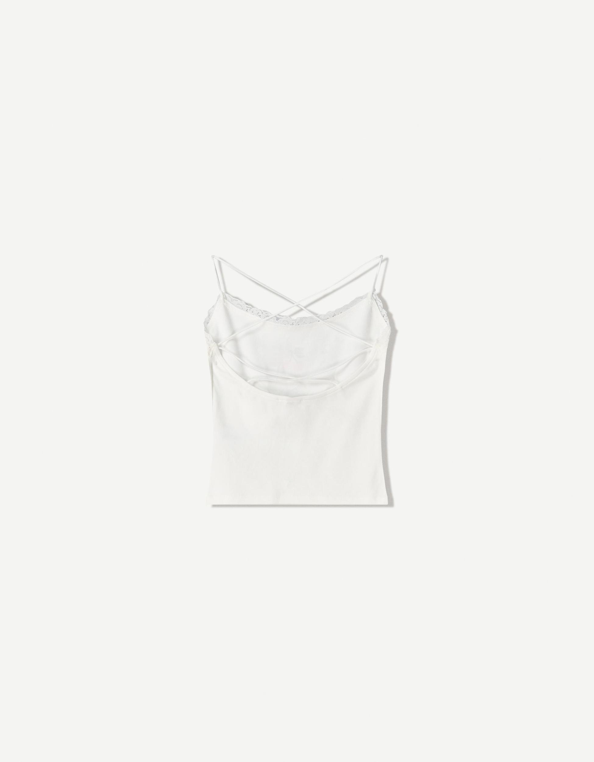 Printed top with straps Product Image