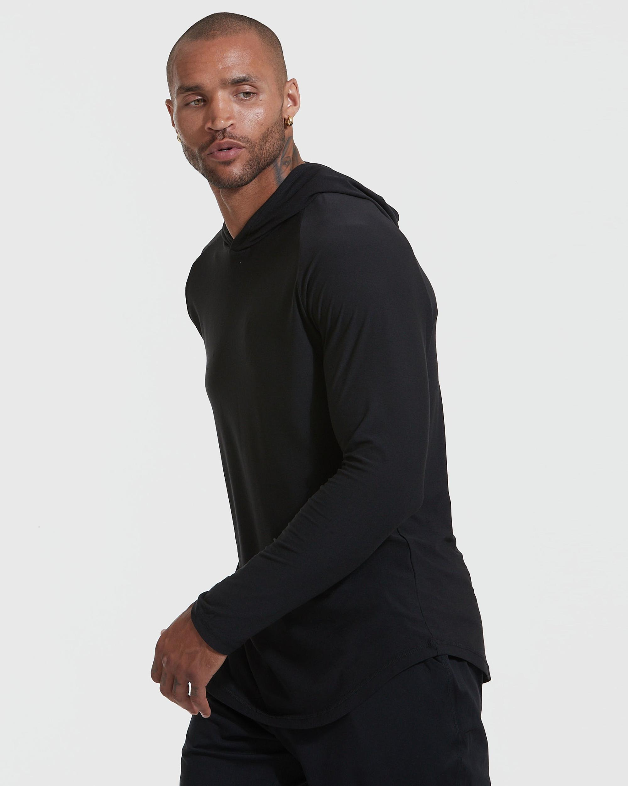 Black & Charcoal Gray Active Long Sleeve Hoodie 2-Pack Product Image