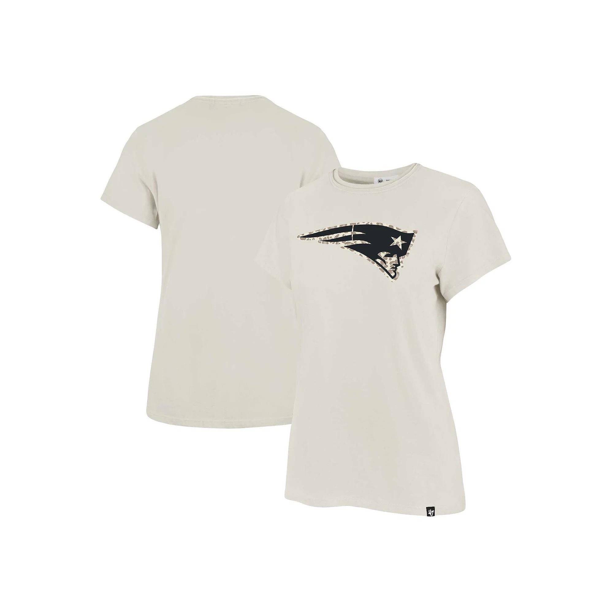 Women's '47 Cream New England Patriots Panthera Frankie T-Shirt, Size: Medium, Beige Product Image