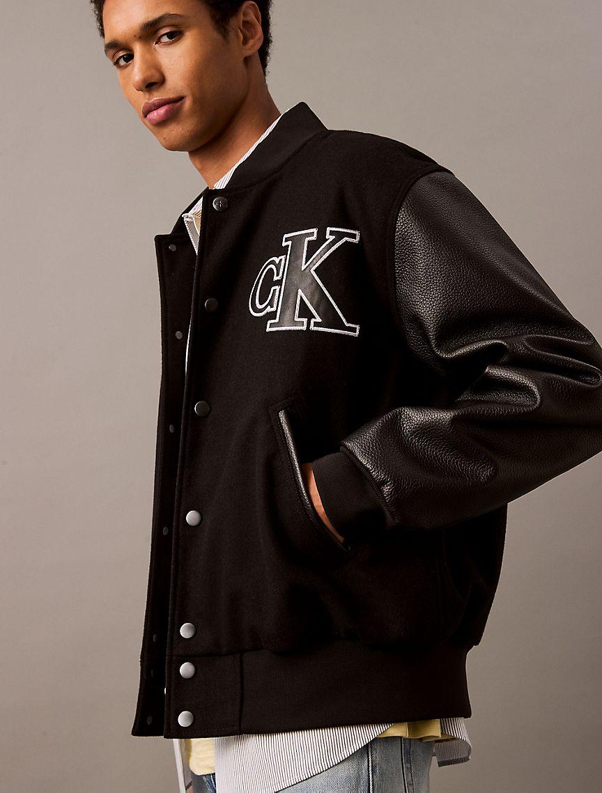 Varsity Monogram Logo Bomber Jacket Product Image
