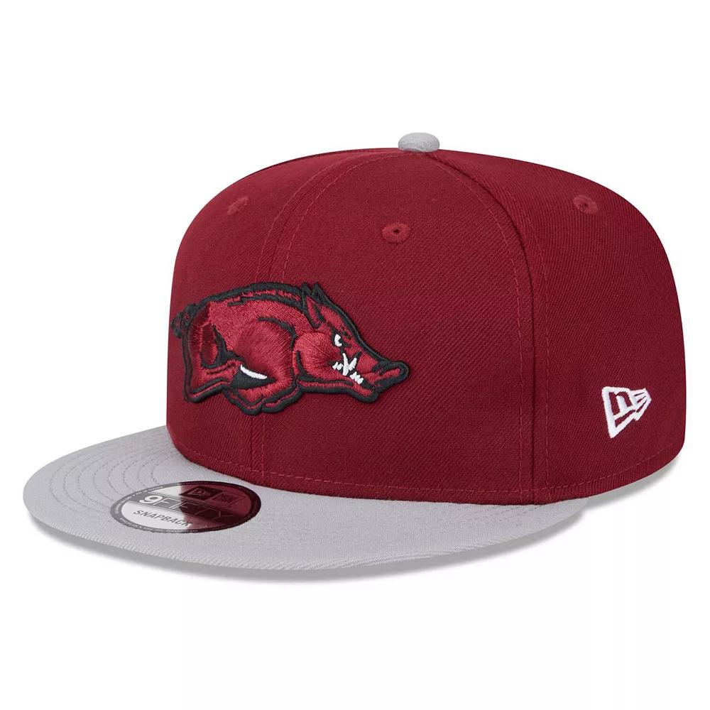 Men's New Era Cardinal Arkansas Razorbacks Two-Tone 9FIFTY Snapback Hat, Red Product Image
