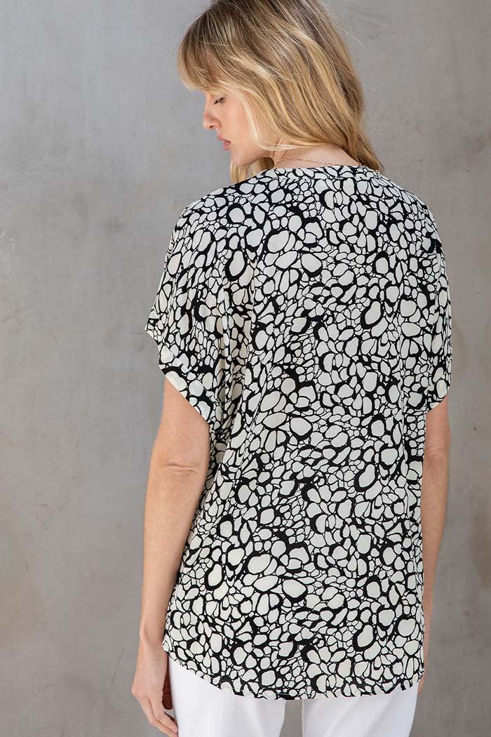 Short Sleeve Bohemian Blouse Product Image