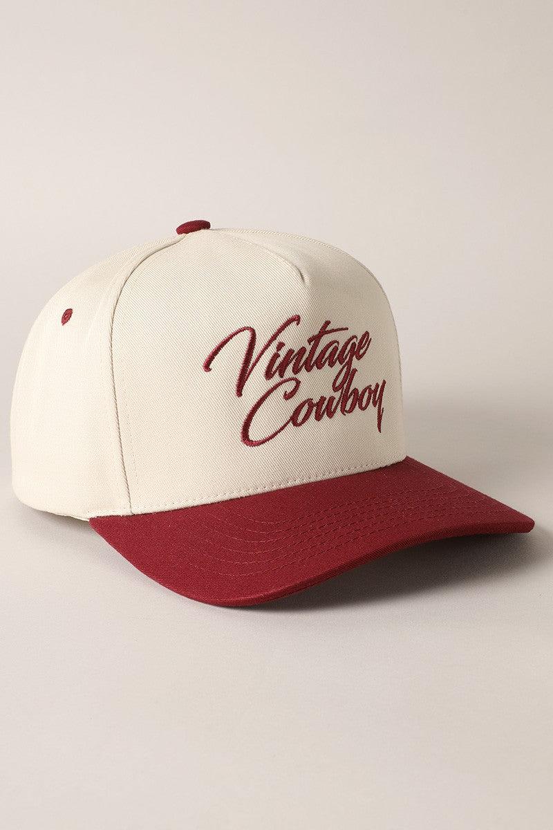 Vintage Cowboy Two Tone Cap Product Image