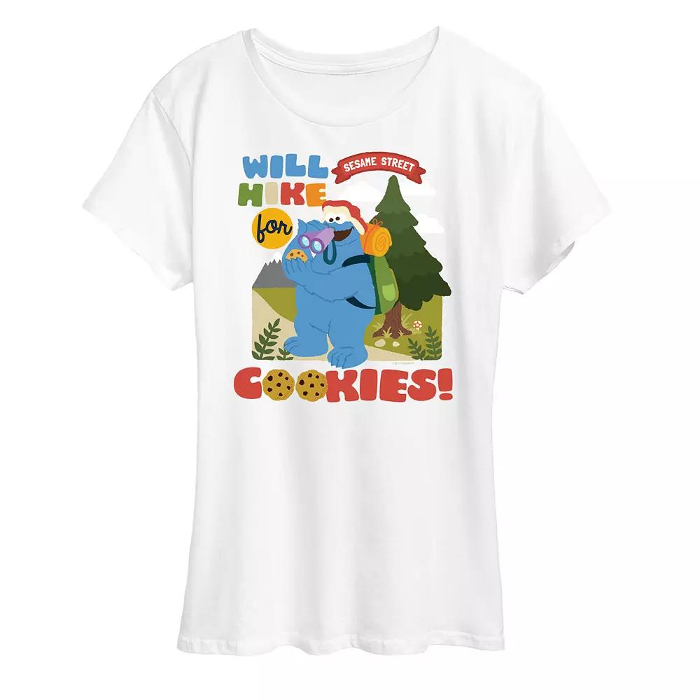 Women's Sesame Street Will Hike For Cookies Graphic Tee,  Product Image