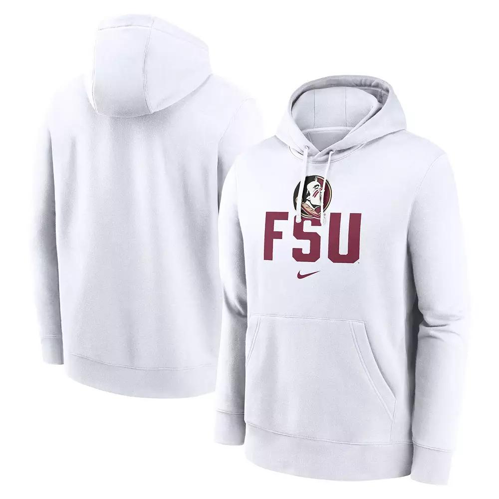 Men's Nike White Florida State Seminoles Primetime Club Fleece Pullover Hoodie, Size: XL Product Image