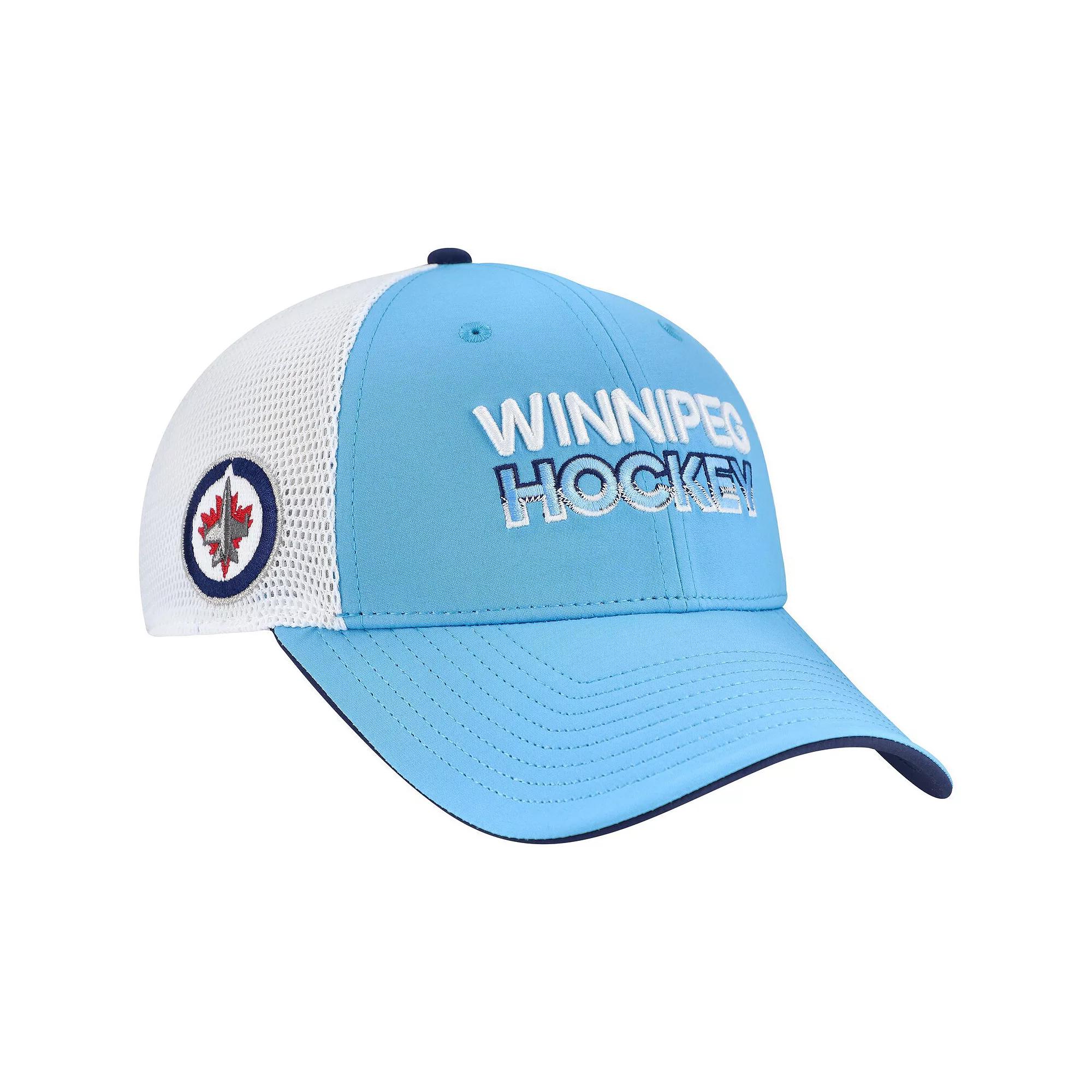 Men's Fanatics Light Blue/White Winnipeg Jets Authentic Pro Rink Trucker Adjustable Hat, Jts Light Product Image