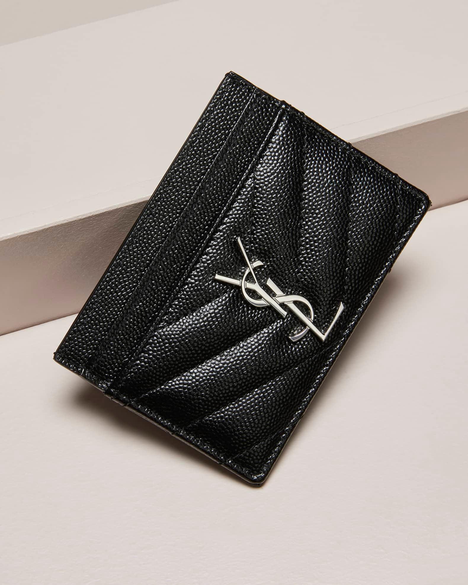 YSL Monogram Card Case in Grained Leather Product Image