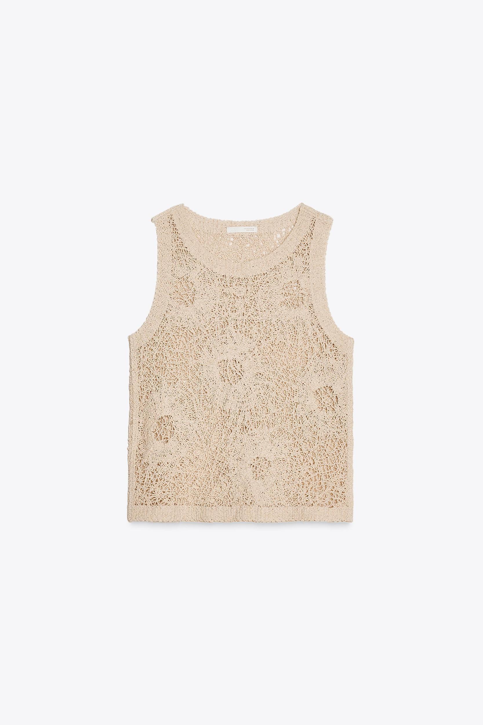 SLEEVELESS CROCHET TOP Product Image
