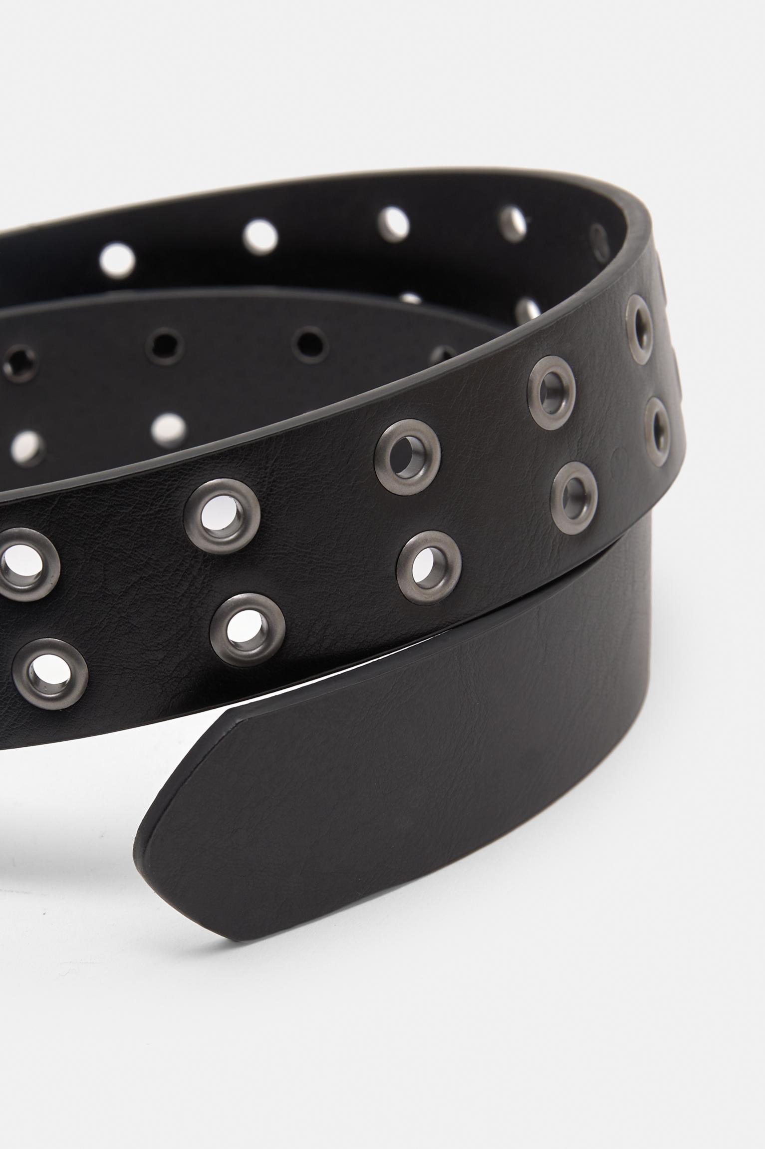 Faux leather belt with eyelets Product Image
