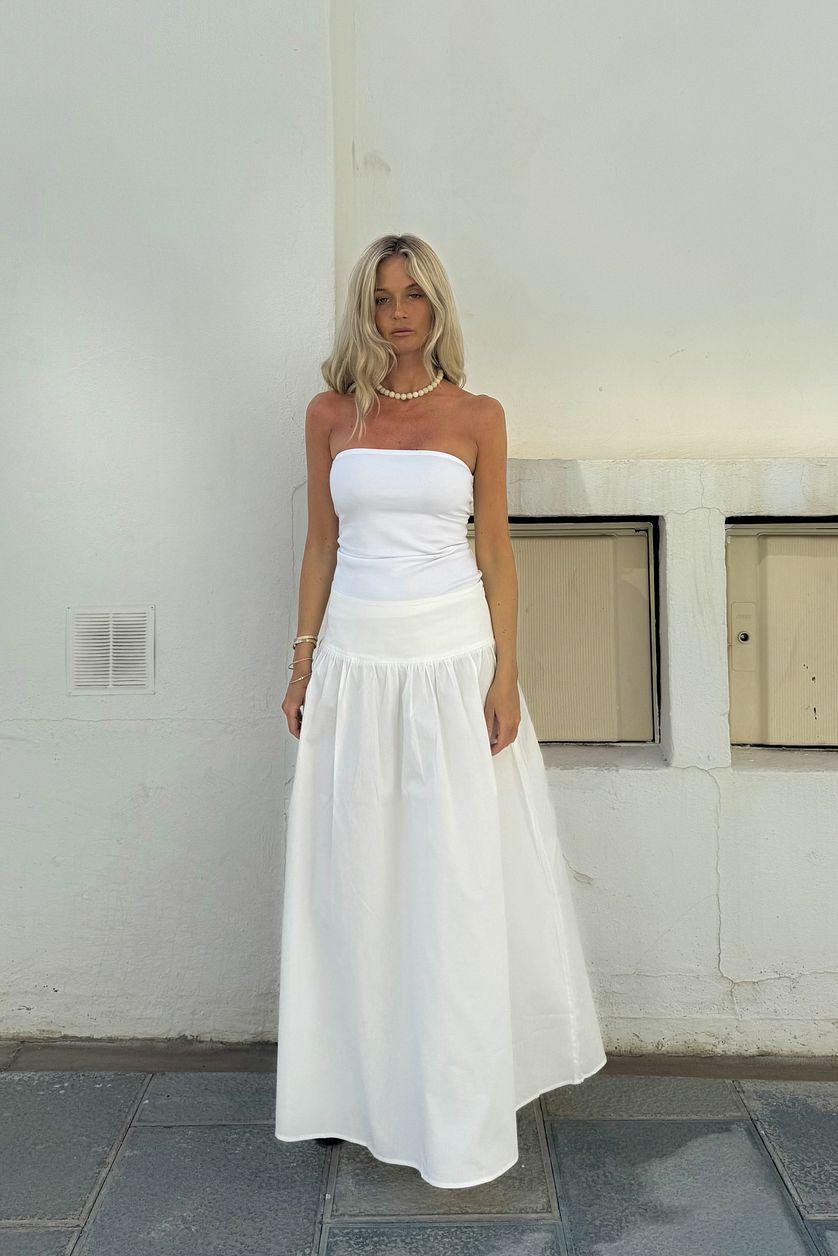 Gathered Maxi Cotton Skirt Product Image