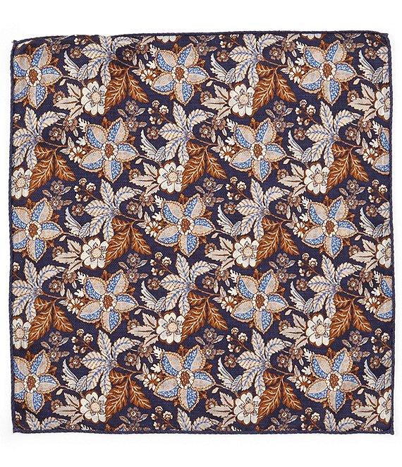 Edward Armah Circle Reversible Silk Pocket Square Product Image