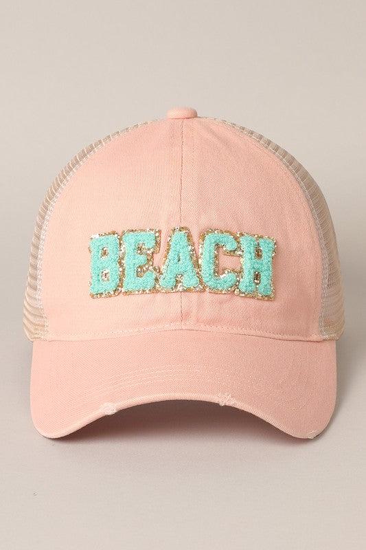 Beach Letter Mesh Back Cap Product Image