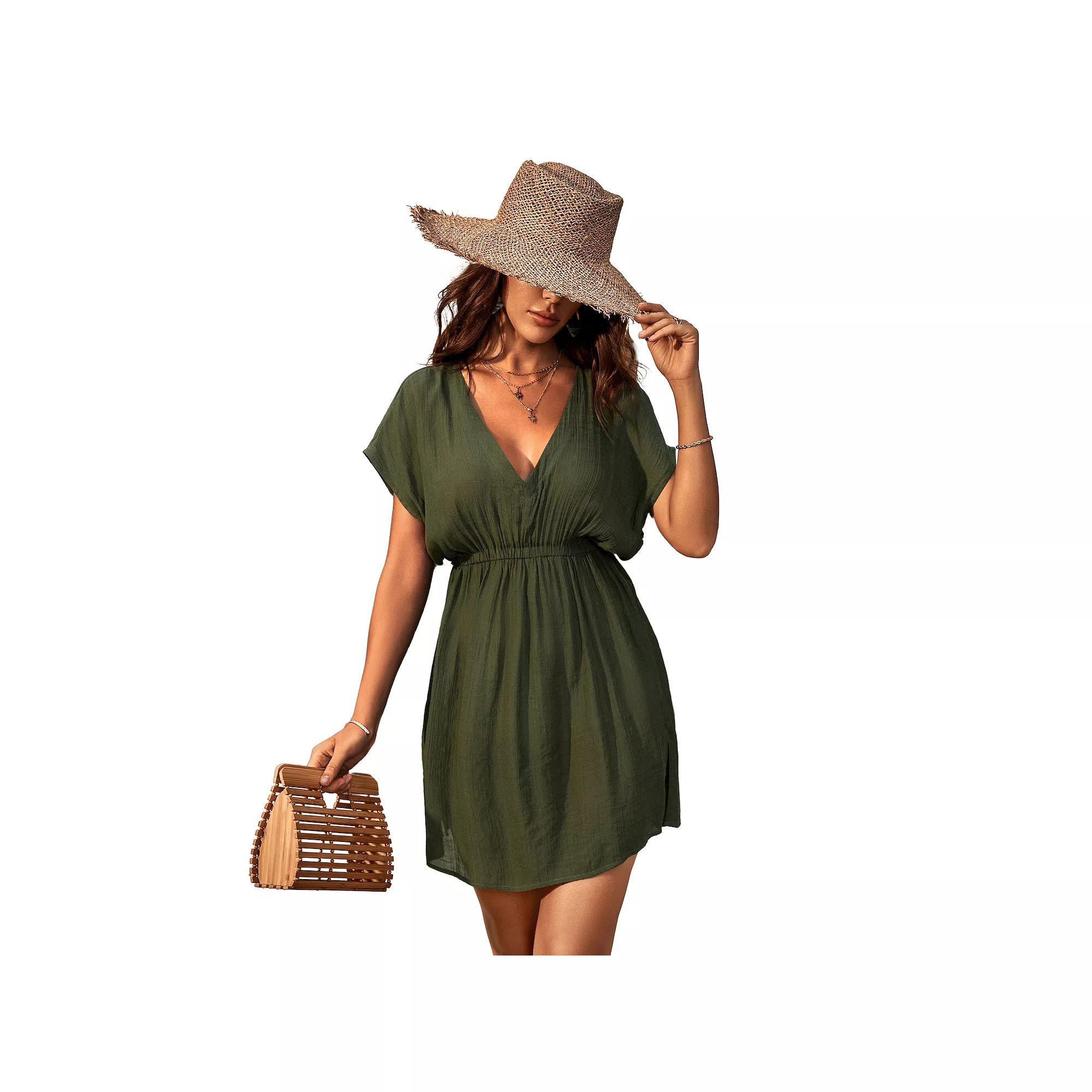 Women's Cupshe Delina Plunge Cover-Up Dress,  Product Image