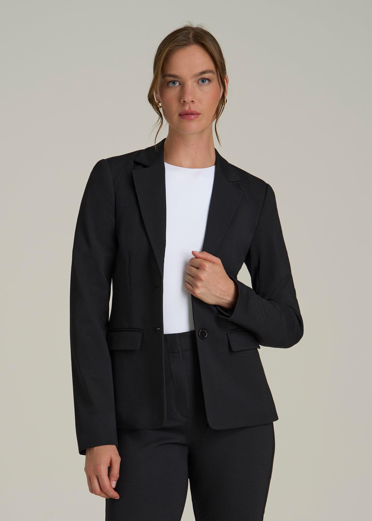 SLIM-FIT Two Button Blazer for Tall Women in Black Female Product Image