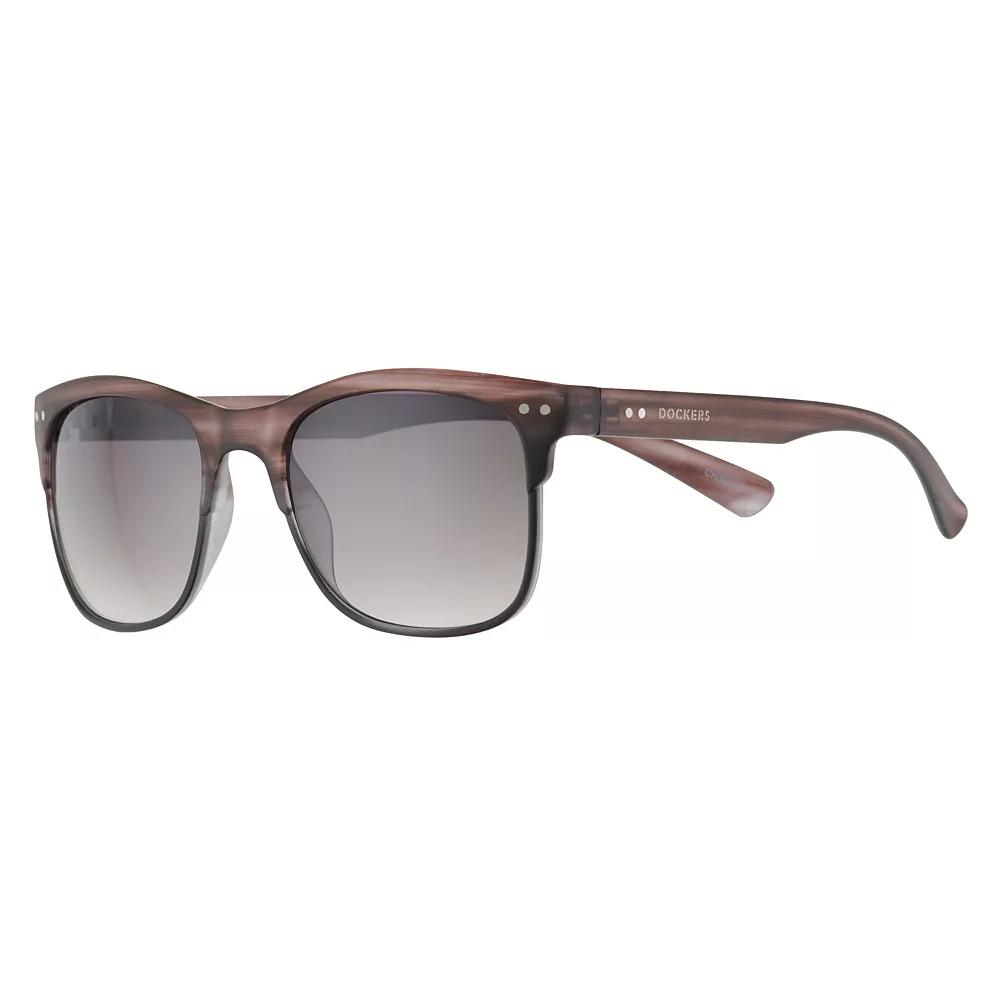 Men's Dockers® 53mm Gray Square Gradient Sunglasses, Gray Striation Product Image