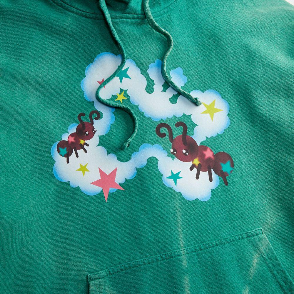 Hoodie With Floating Butterfly Print Product Image
