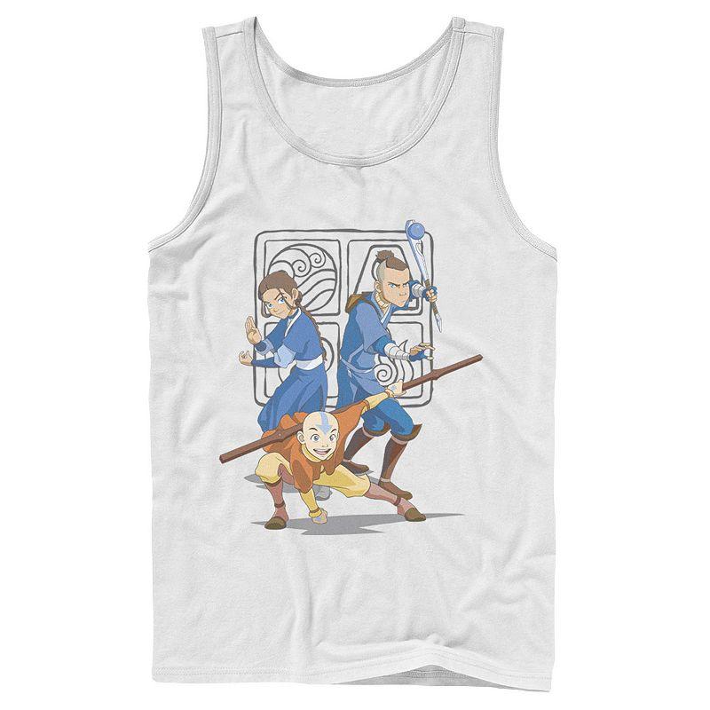 Men's Nickelodeon Avatar The Last Airbender Main Cast Group Shot Symbol Graphic Tank Top,  Product Image