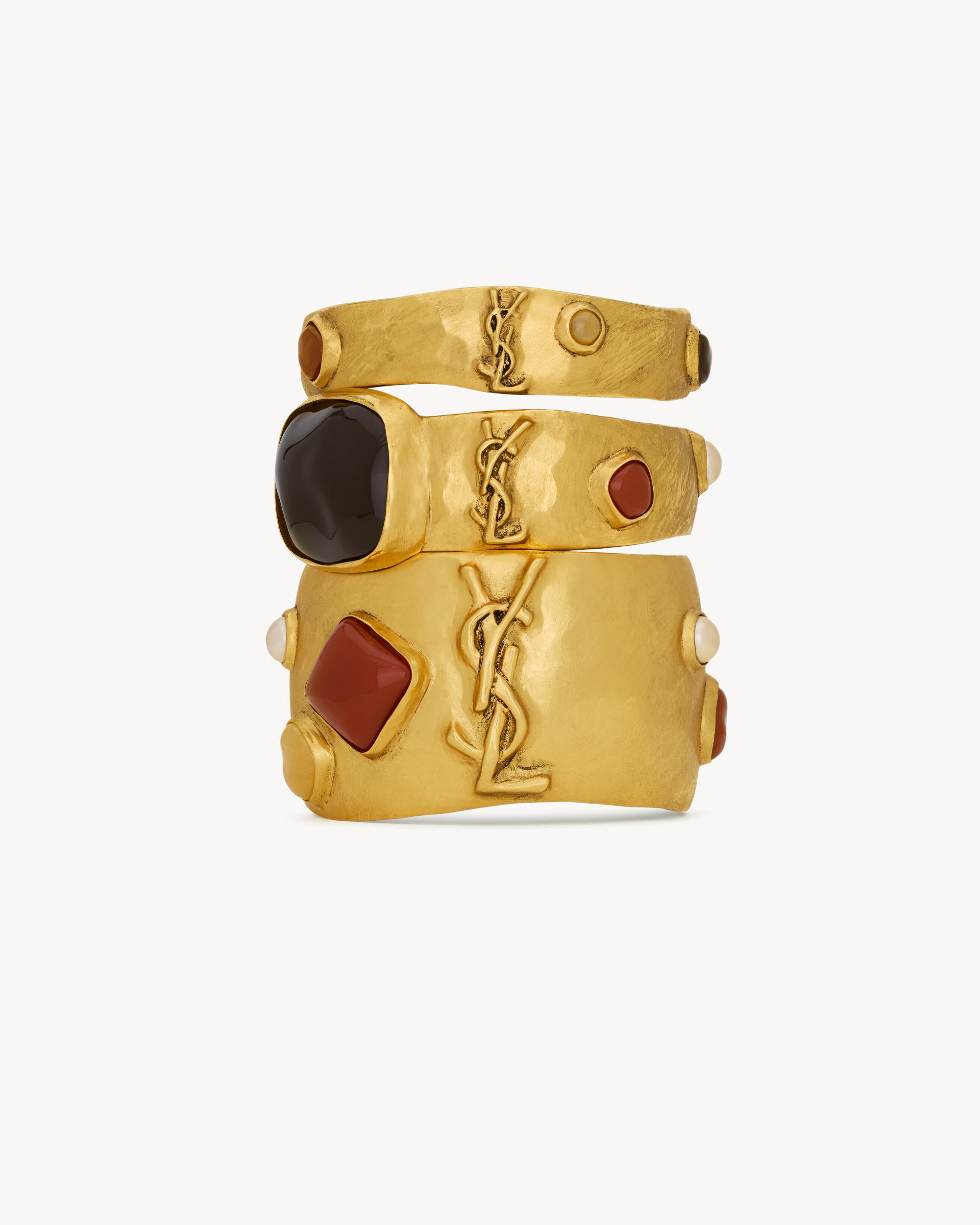 CASSANDRE cabochon bangles in enamel, resin, glass, and metal Product Image