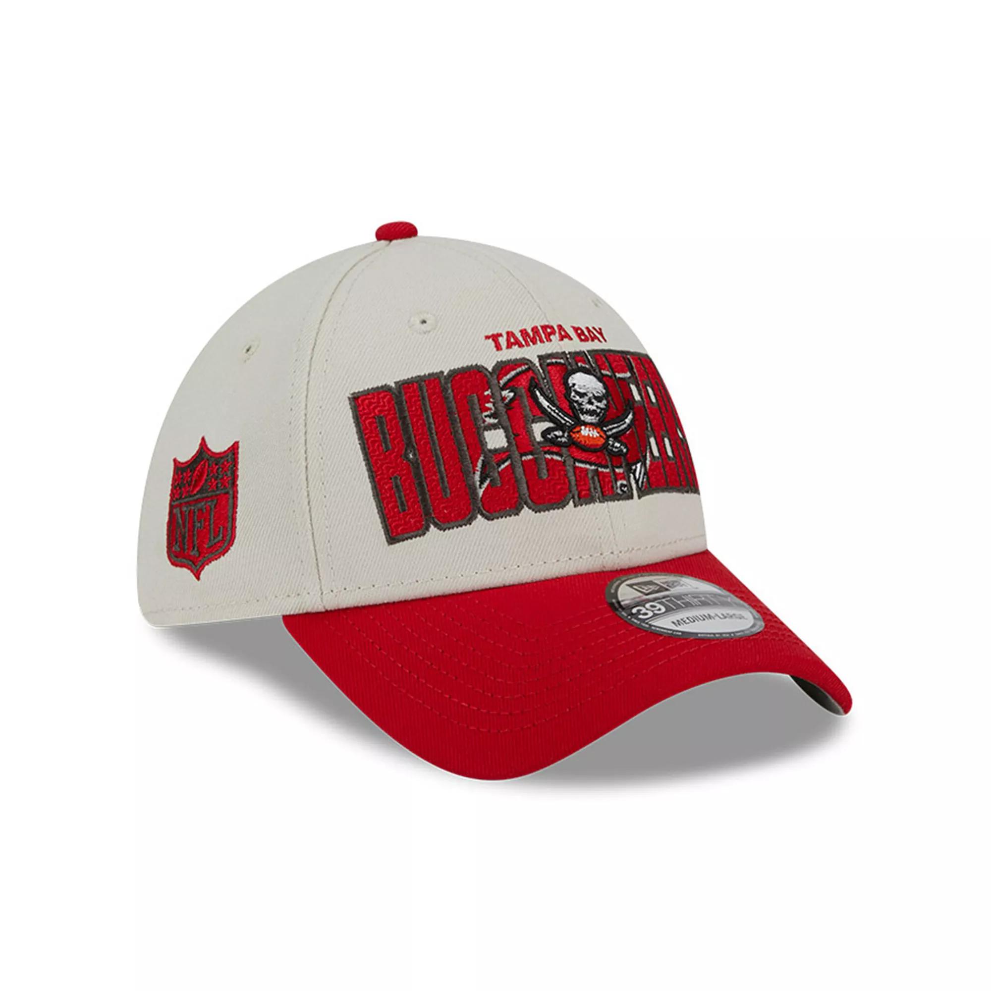 Men's New Era Stone/Red Tampa Bay Buccaneers 2023 NFL Draft 39THIRTY Flex Hat,  Product Image
