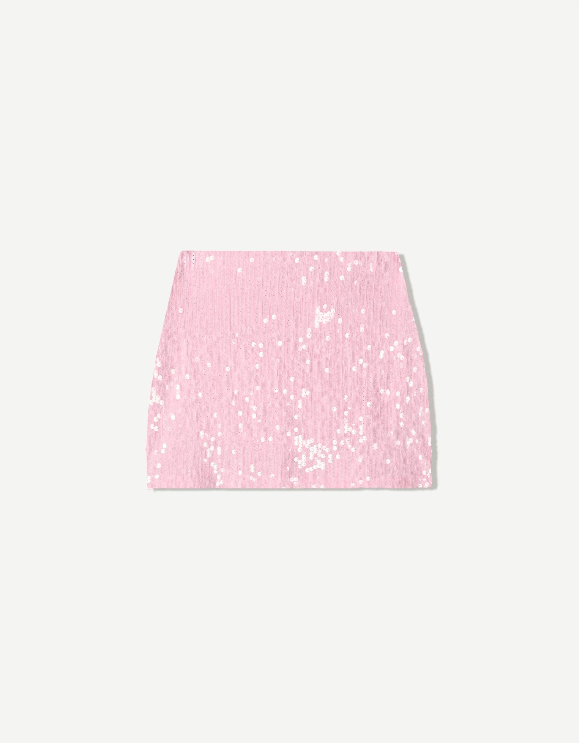 Sequined mini skirt Product Image