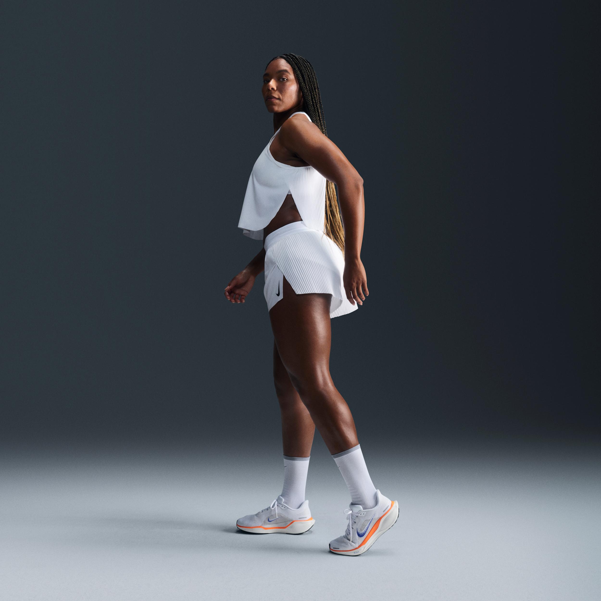 Nike Womens AeroSwift Dri-FIT ADV Cropped Running Tank Top | FN2713-100 Product Image