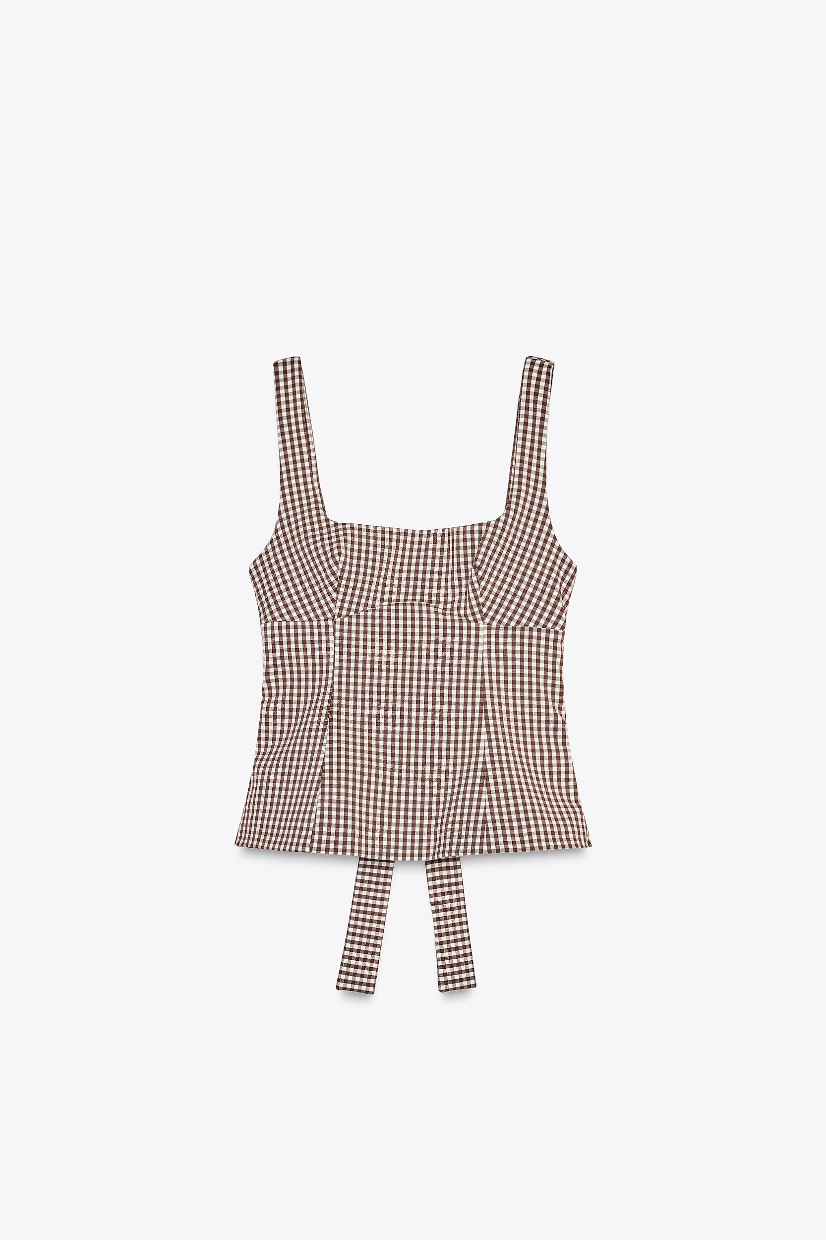 GINGHAM TOP WITH BOW Product Image