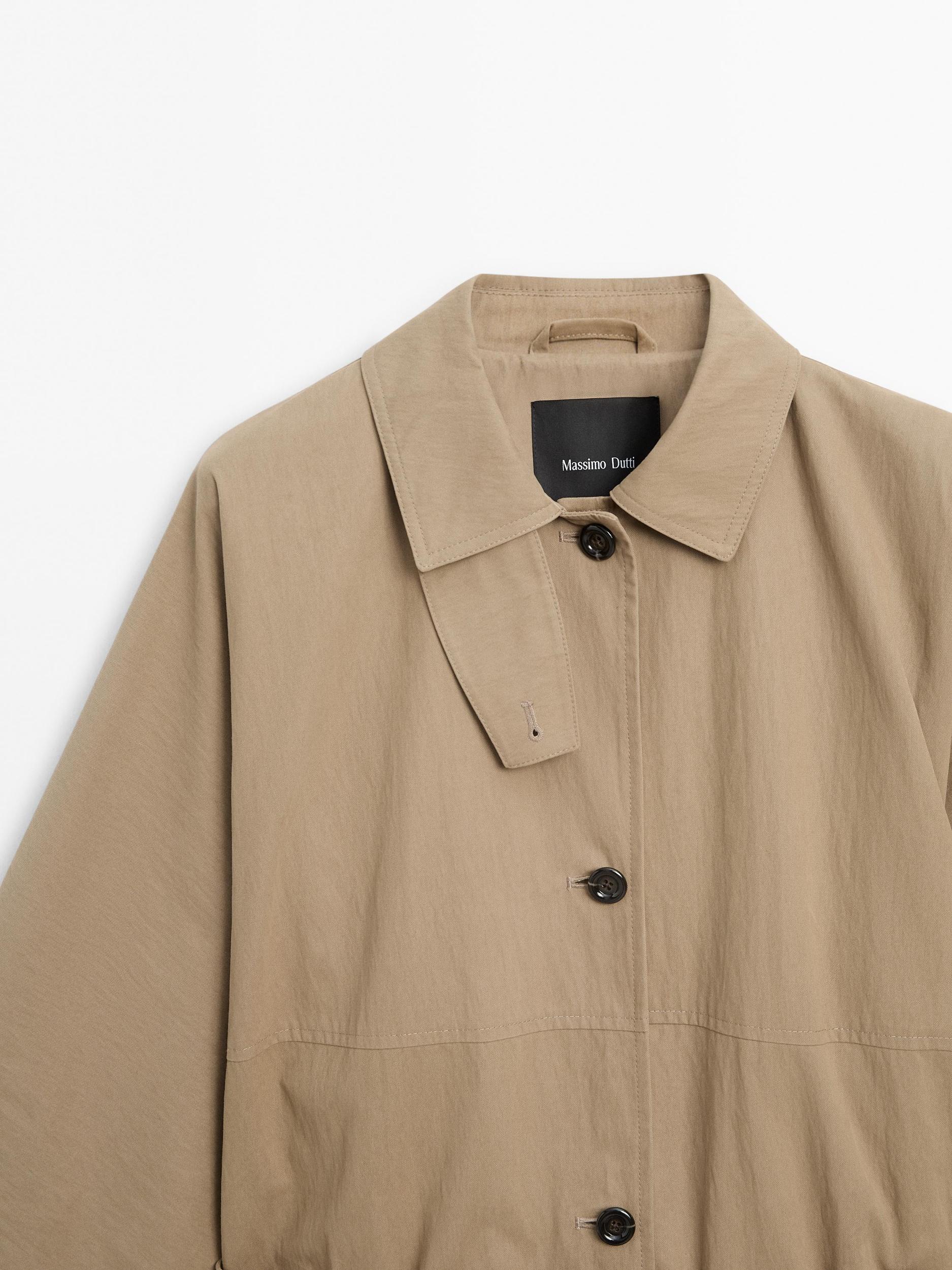 Cotton blend trench coat Product Image
