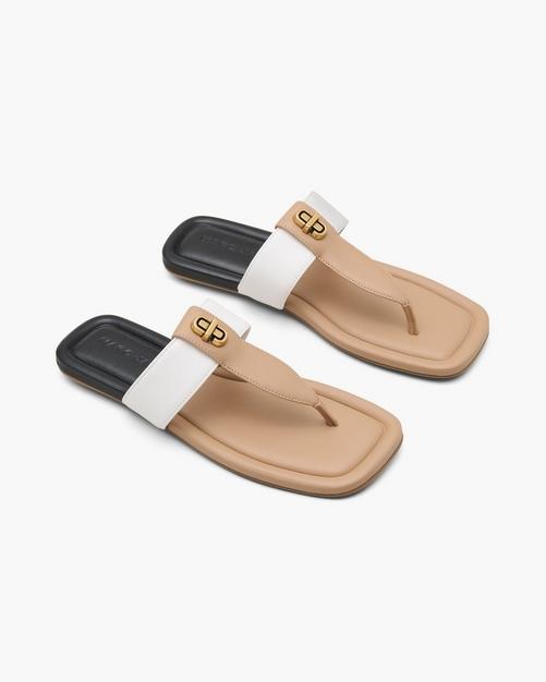 The Colorblock Dual T-Strap Sandal Product Image