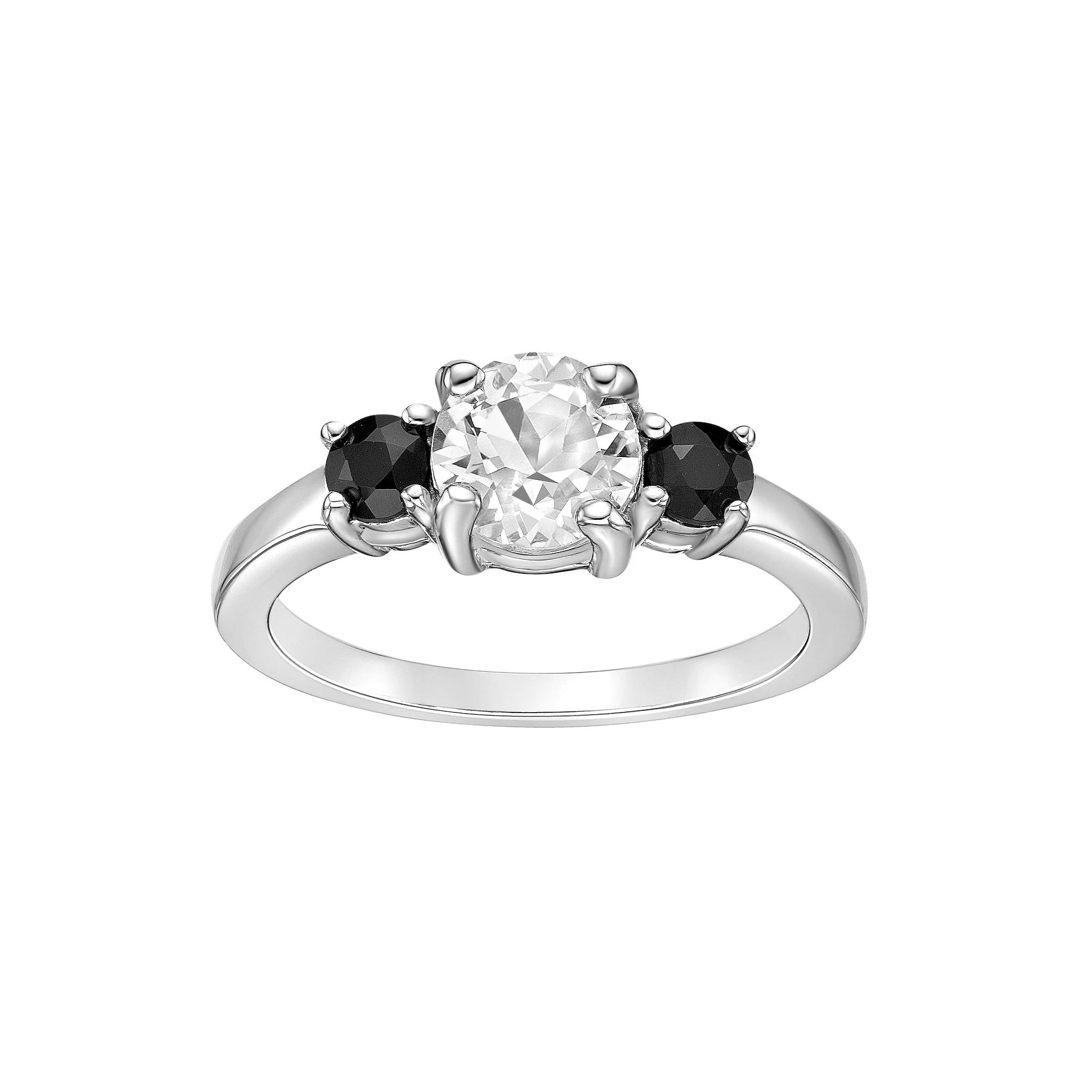 Gemminded Sterling Silver White Topaz & Gemstone Ring, Women's,  Product Image