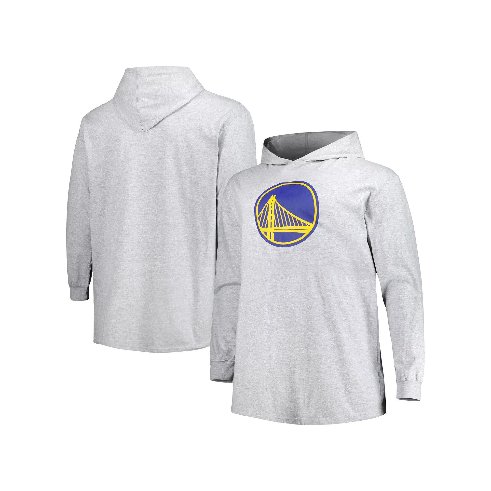 Mens Fanatics Branded Heather Gray Golden State Warriors Big & Tall Pullover Hoodie Product Image