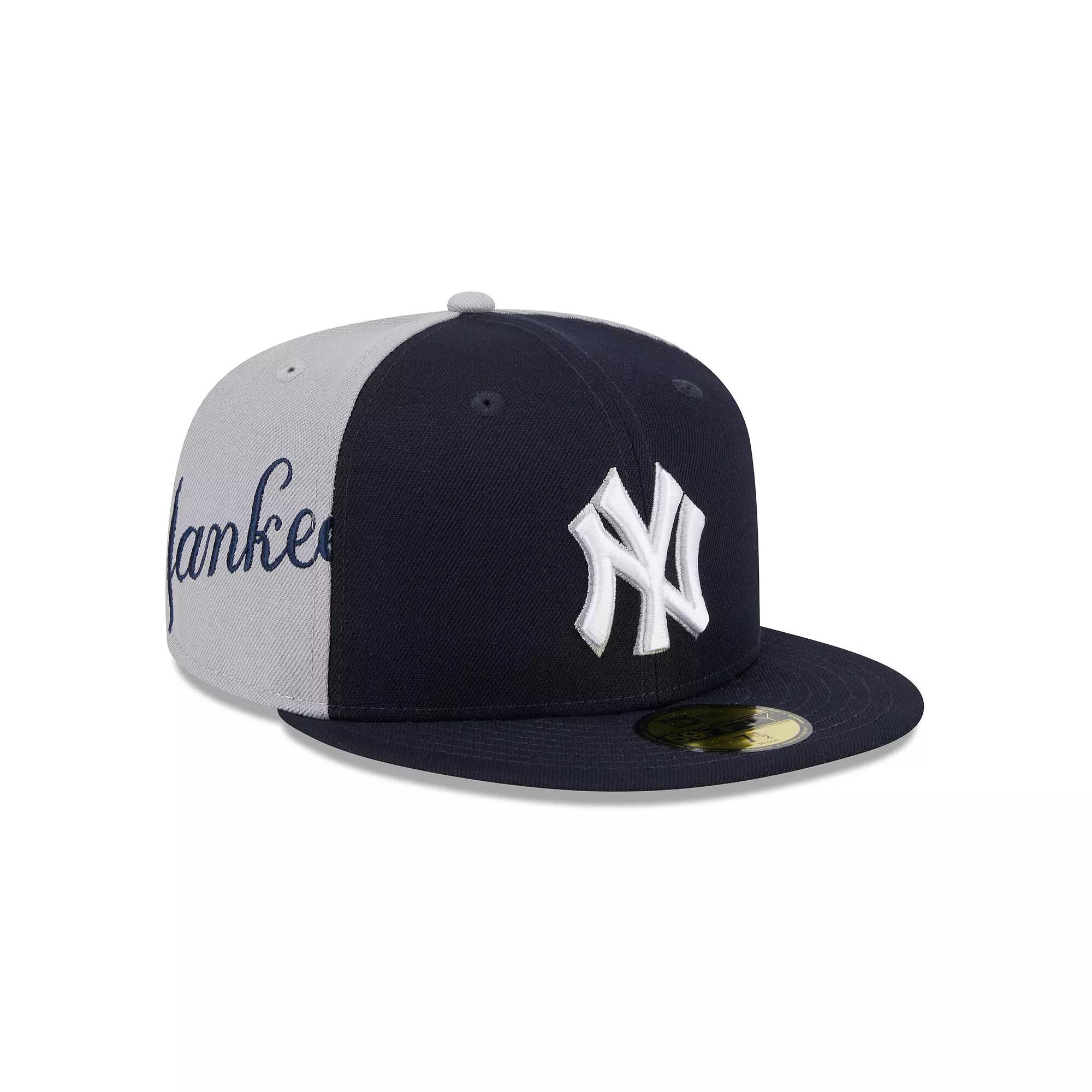 Men's New Era Navy/Gray New York Yankees Gameday Sideswipe 59FIFTY Fitted Hat, Size: 7, Blue Product Image