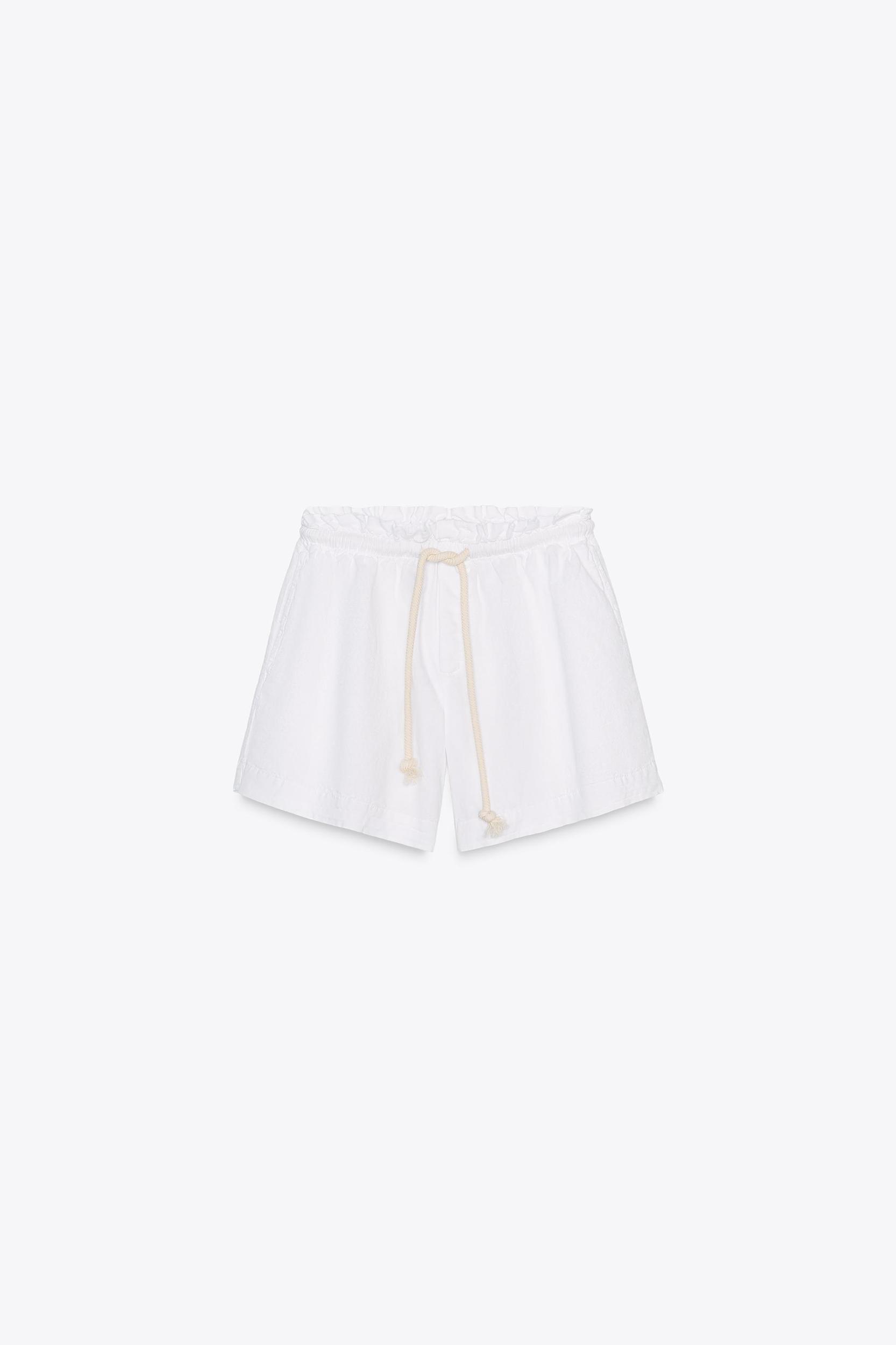 LINEN BLEND SHORTS ZW COLLECTION Product Image