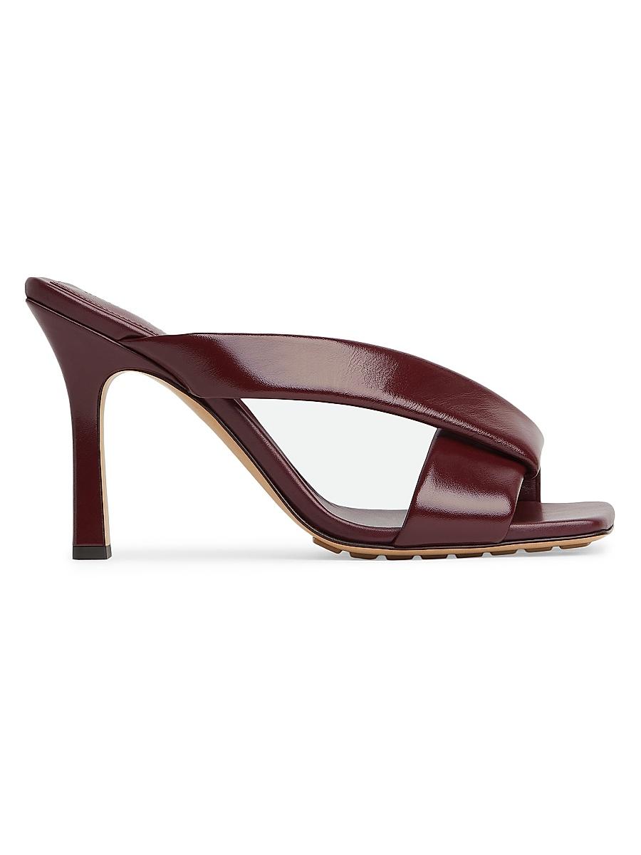 Womens 90MM Interwoven Leather Mules Product Image