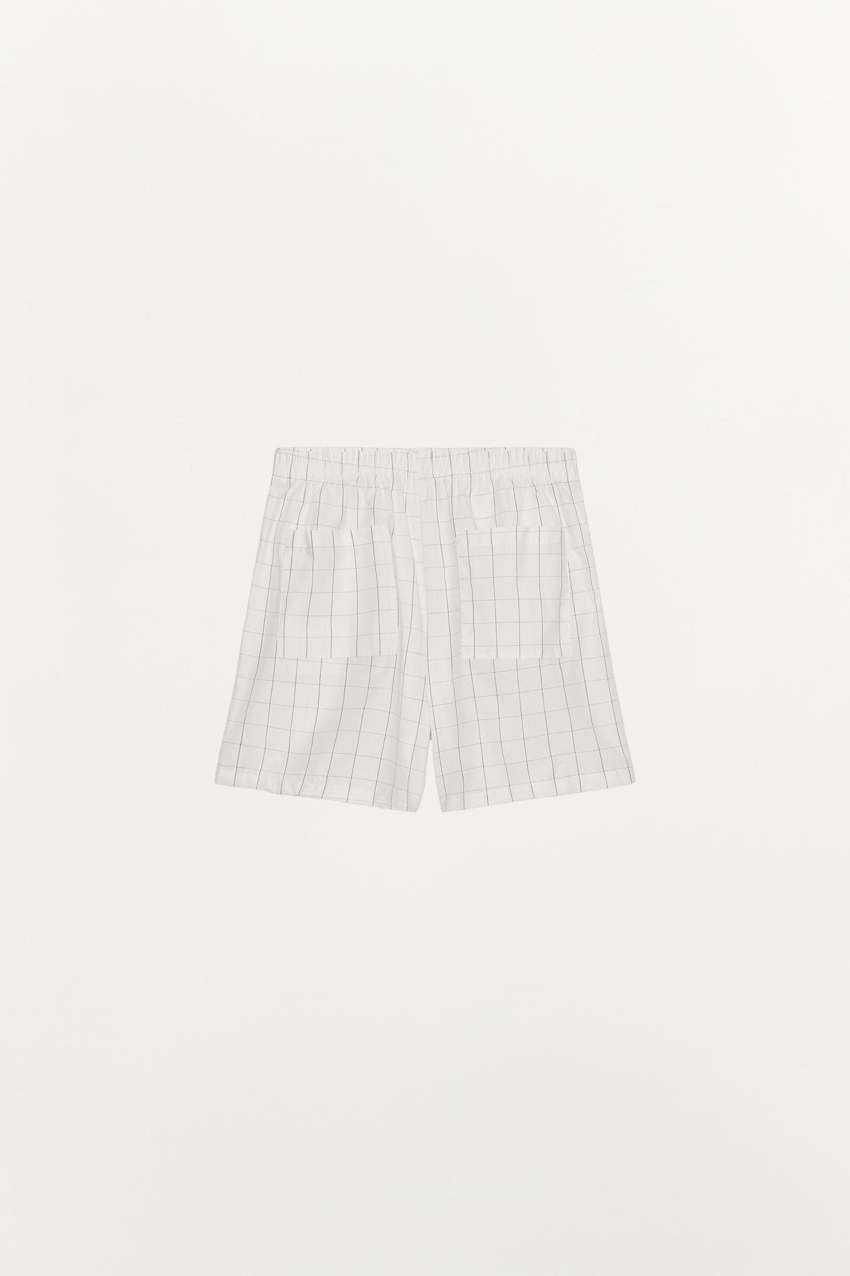 CHECKED COTTON SHORTS Product Image
