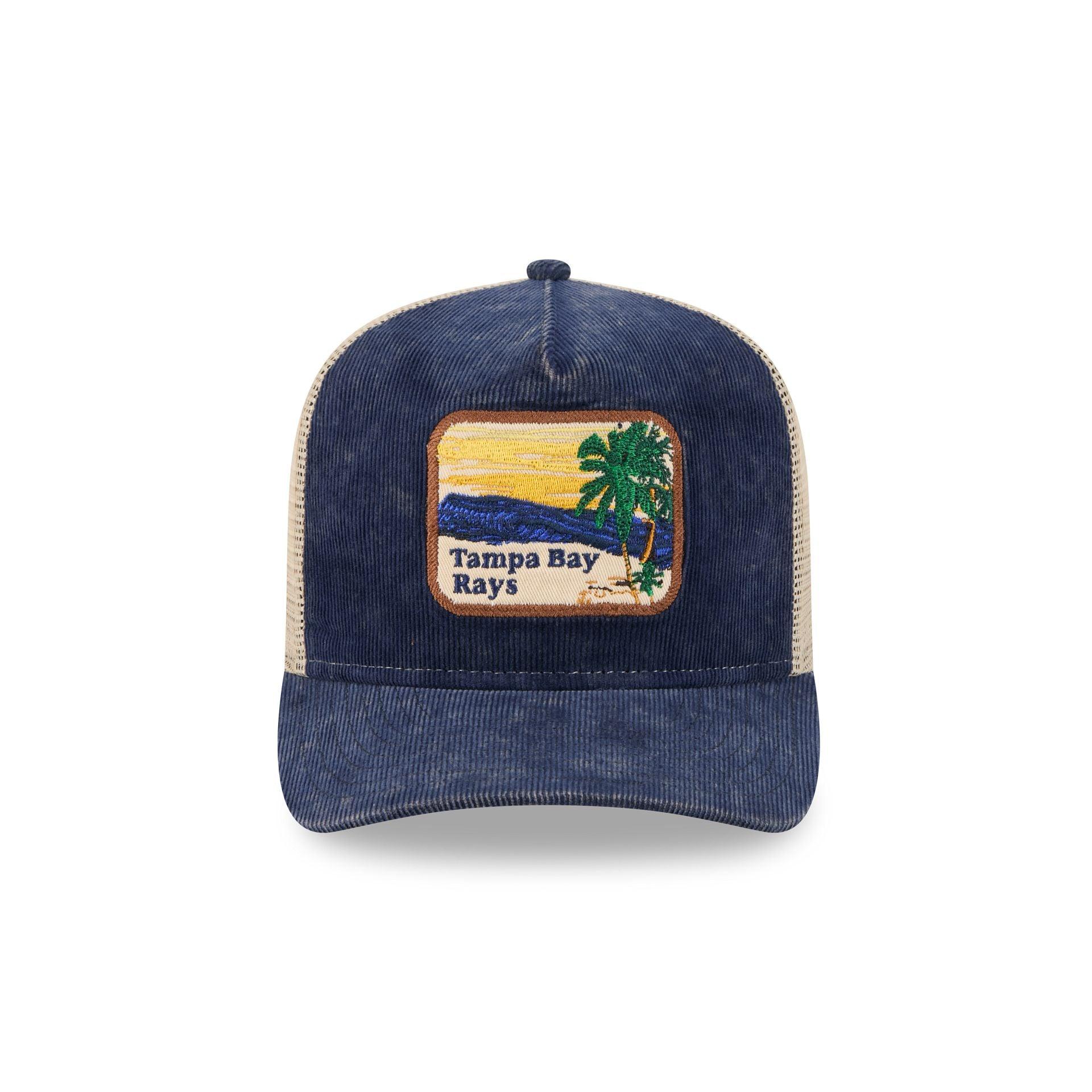 Tampa Bay Rays Vintage Landscape 9FIFTY A-Frame Trucker Hat Male Product Image