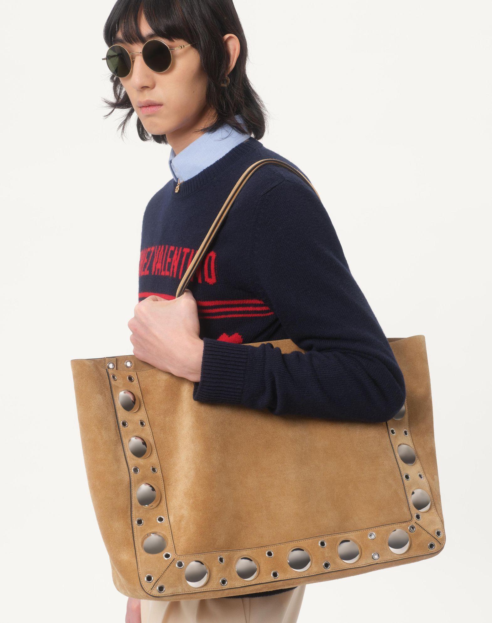 Wool Sweater With Chez Valentino Jacquard Motif Product Image