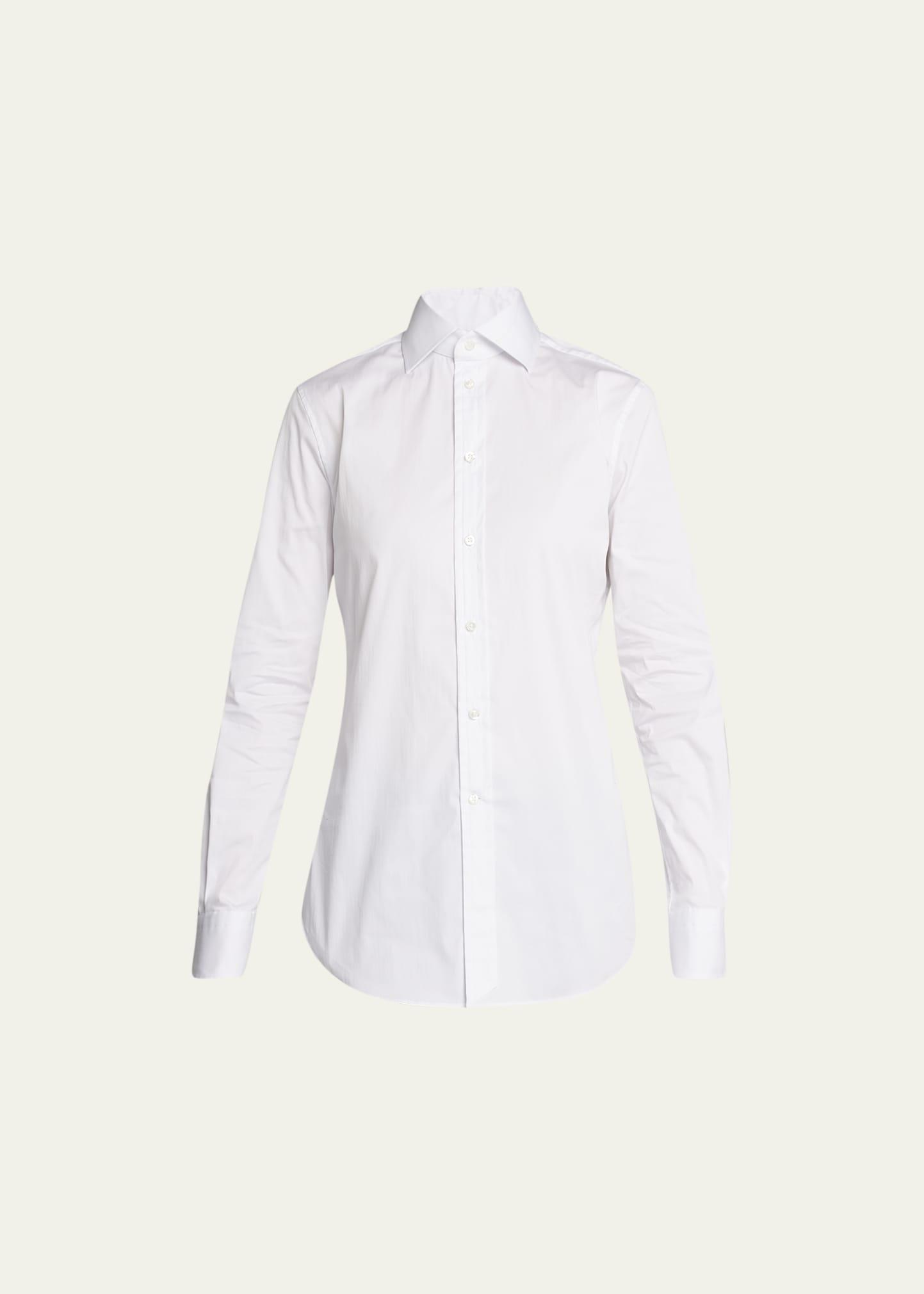 Womens Iconic Style Charmain Stretch Sateen Shirt Size 0 Product Image