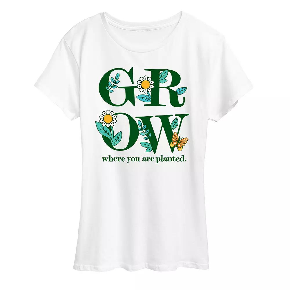 Women's Grow Where You Are Planted Graphic Tee,  Product Image