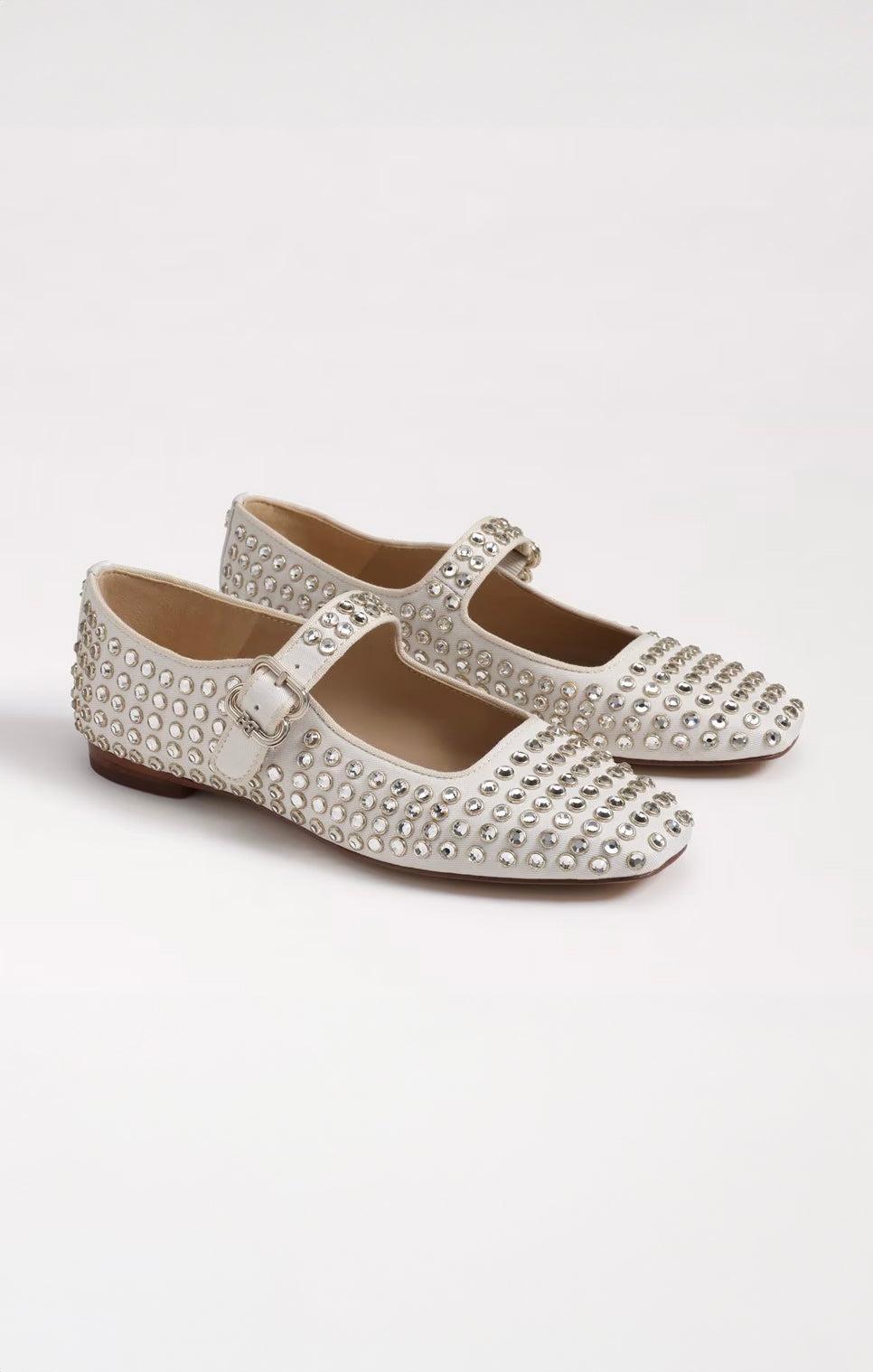 Sam Edelman Michaela Gem Ballet Flat ~ White Product Image